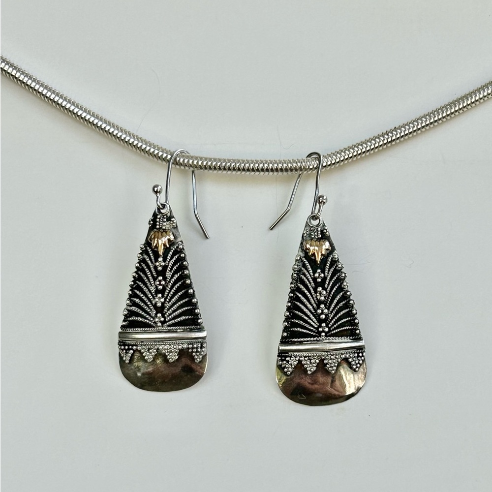 Pretty Detailed 925 Sterling Silver Earrings SUPER FAST SHIPPING